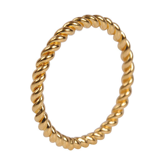 TWINE | 14K Gold Stainless Steel 3MM Rope Twist Stacker Ring