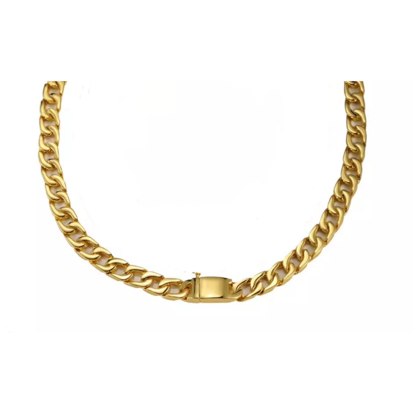 SAINT | 18K Gold Stainless Steel 13MM Chunky Curb Cuban Link Chain Necklace