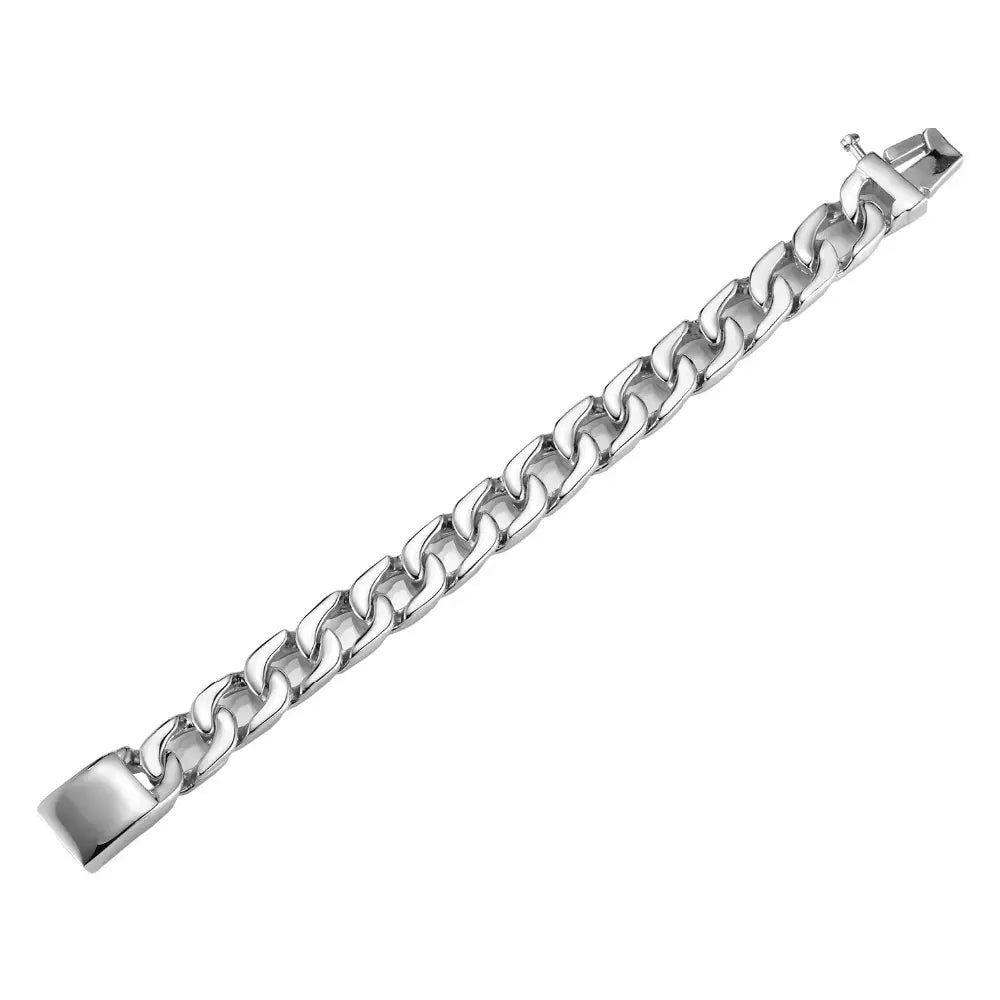 SAINT | 18K Gold Stainless Steel 13MM Chunky Curb Cuban Link Chain Bracelet