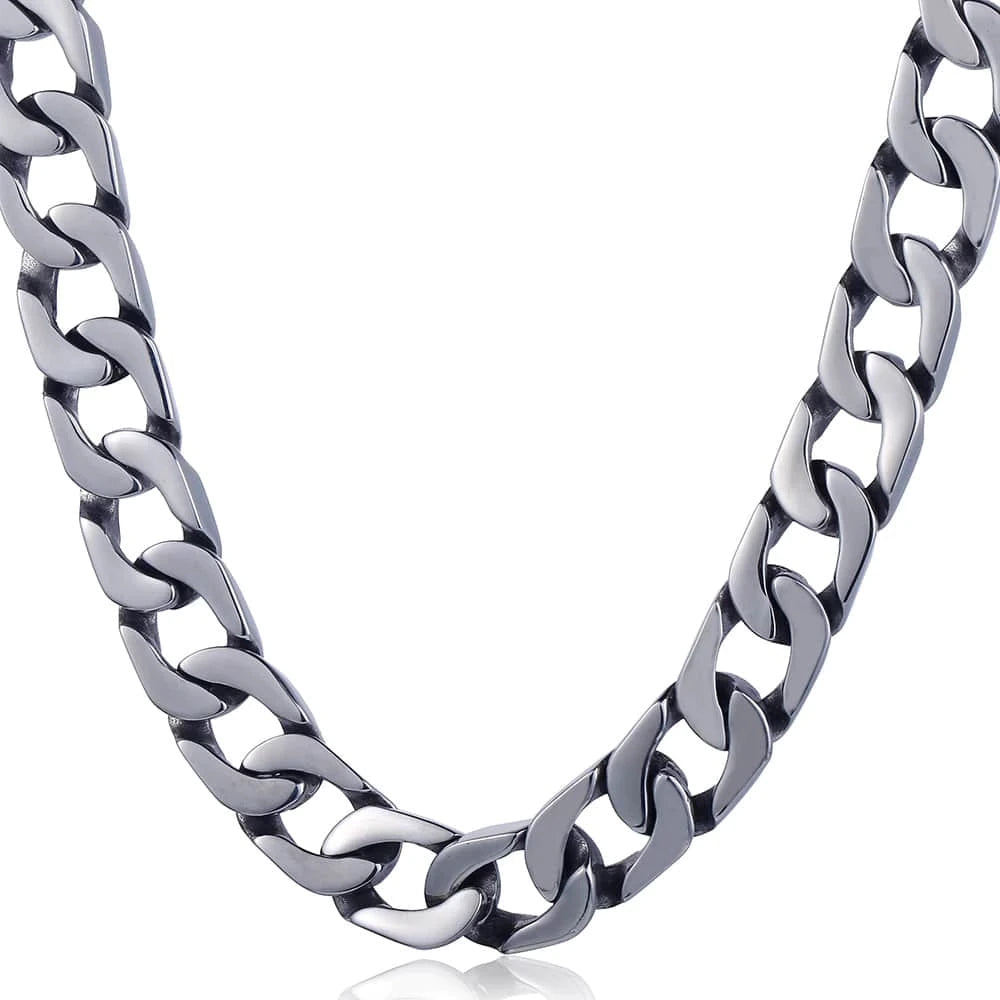 SAINT | 18K Gold Stainless Steel 13MM Chunky Curb Cuban Link Chain Necklace