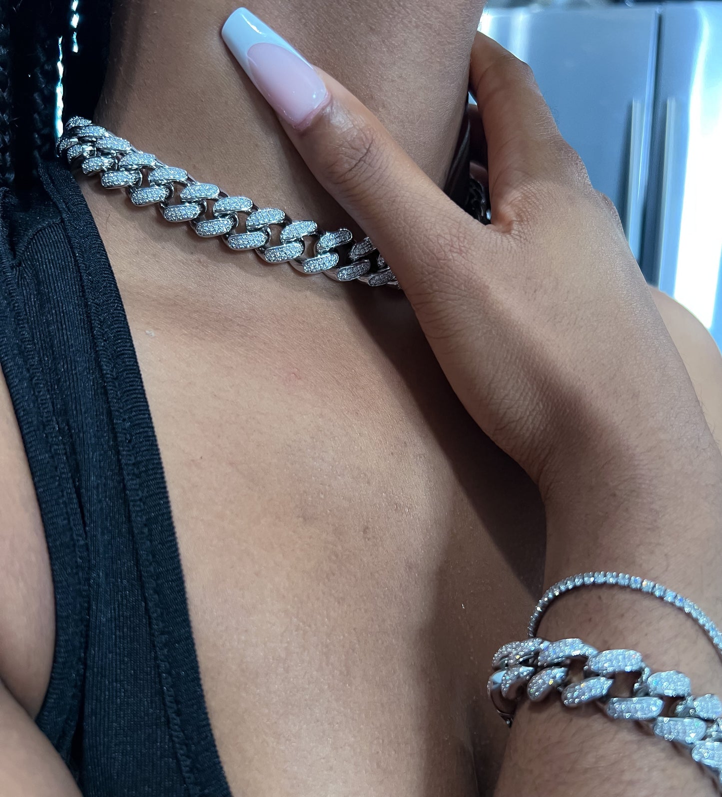 TREASURY MAXI | 10K Gold 16MM Pavé Cuban Link Necklace