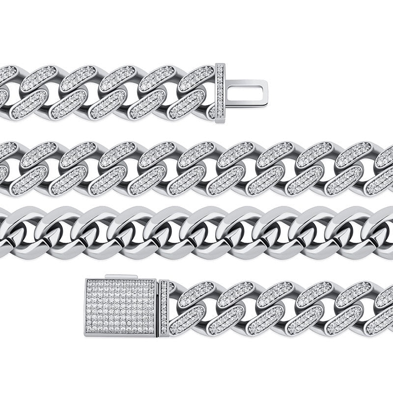 TREASURY MAXI | 10K Gold 16MM Pavé Cuban Link Necklace