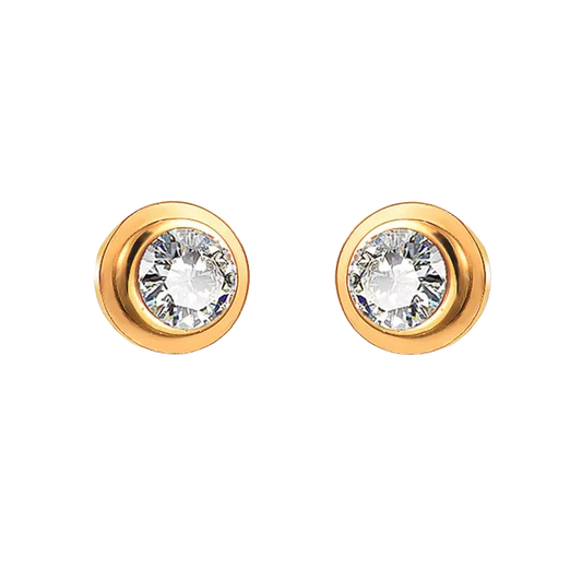 TWINKLE | 14K Gold Stainless Steel Essential Dainty Diamond Love Earrings