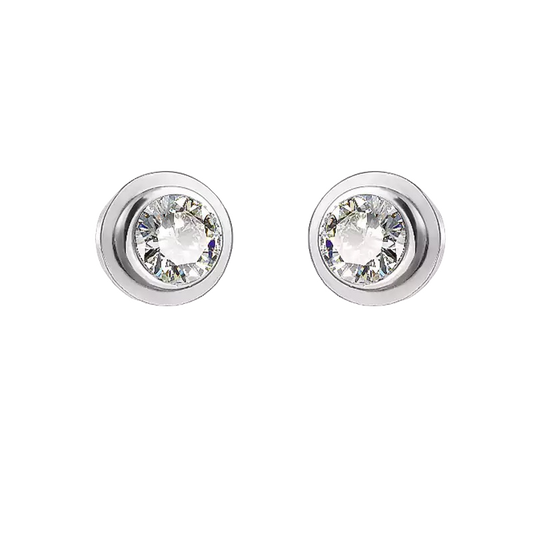 TWINKLE | Silver Stainless Steel Essential Dainty Diamond Love Earrings