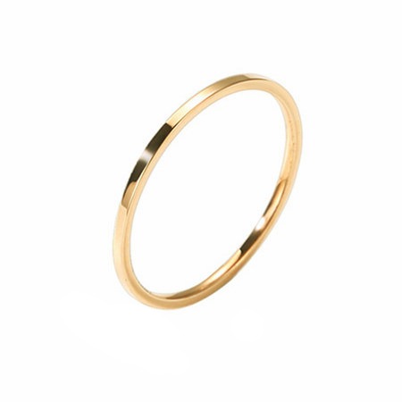 BANDS MICRO | 14K Gold Stainless Steel 1MM Thin Stacker Ring