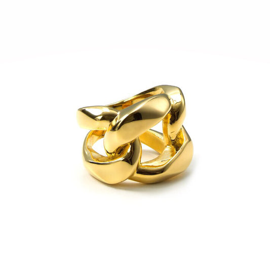 SAINT | 18K Gold Stainless Steel Chunky Cuban Chain Ring