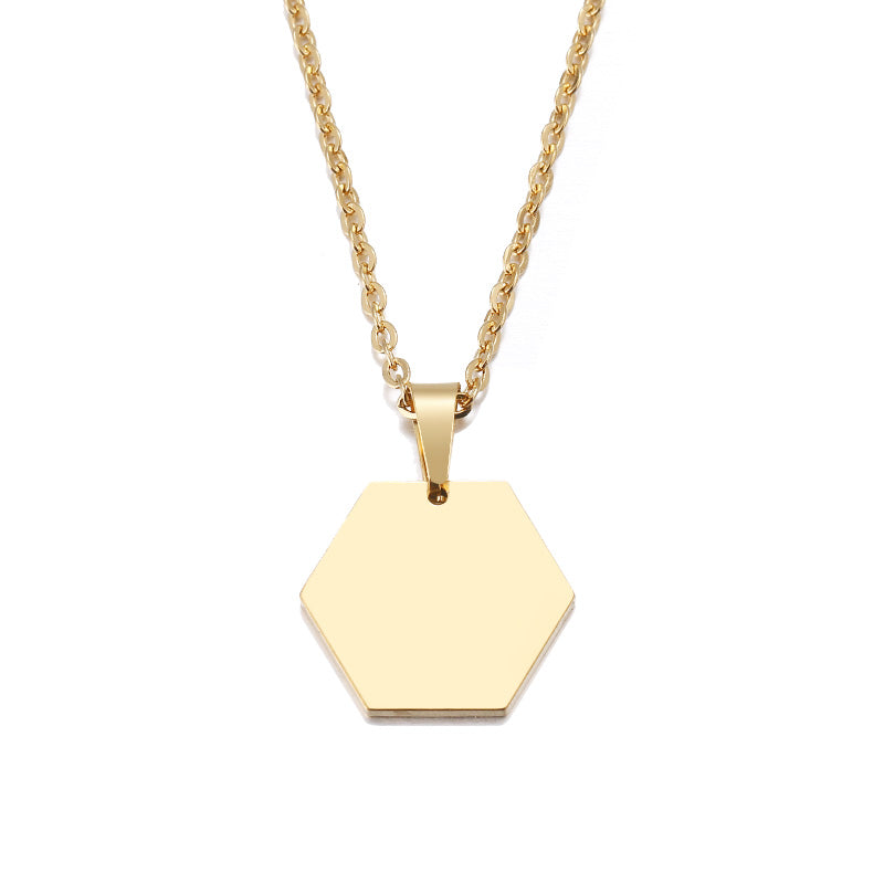 MONET | 18K Gold 20MM Hexagon Pendant Necklace