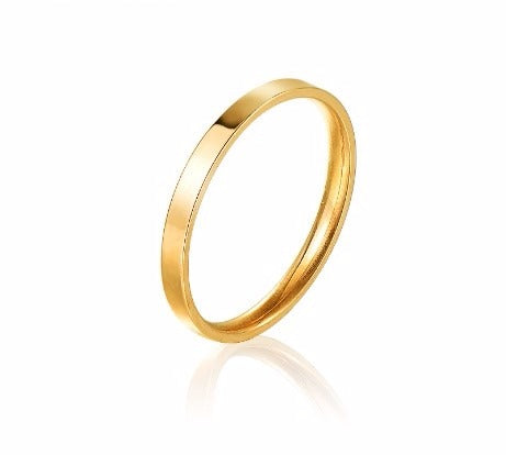BANDS MINI | 14K Gold Stainless Steel  2MM Thin Stacker Ring