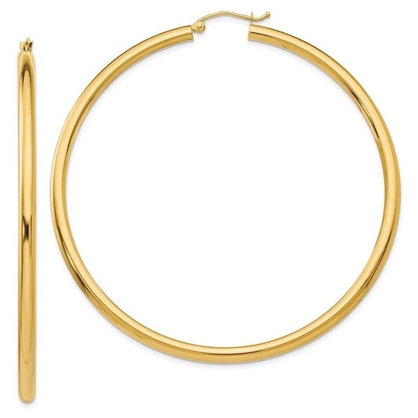 BOMBSHELL | 18K Gold Stainless Steel Thick Round Hollow Tube Hoop Earrings