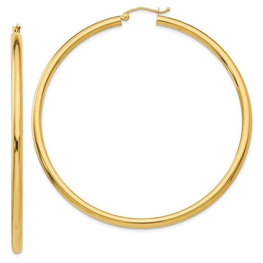 BOMBSHELL | 18K Gold Stainless Steel Thick Round Hollow Tube Hoop Earrings