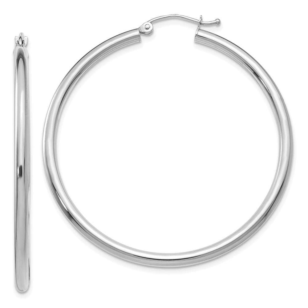 BOMBSHELL | Silver Stainless Steel Thick Round Hollow Tube Hoop Earrings