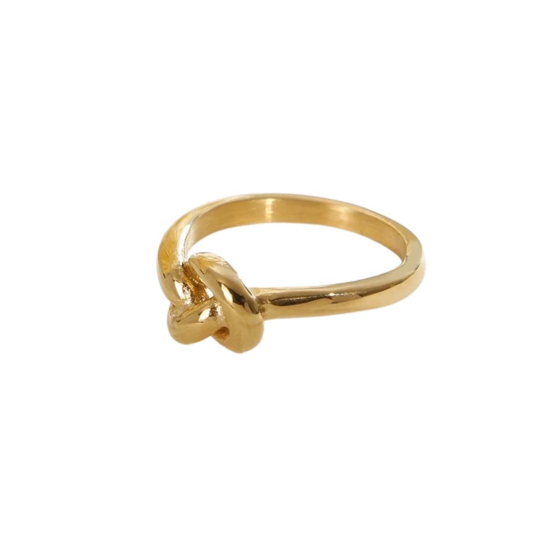KNOTTY MINI | 18K Gold Stainless Steel 2MM Knot Tie Twist Ring