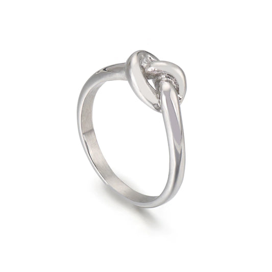 KNOTTY MINI | Silver Stainless Steel 2MM Knot Tie Twist Ring