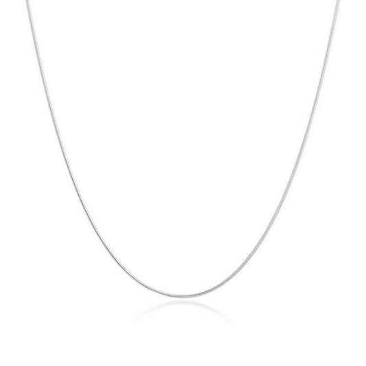 SLITHER | Silver Micro Thin 1MM Flat Herringbone Necklace