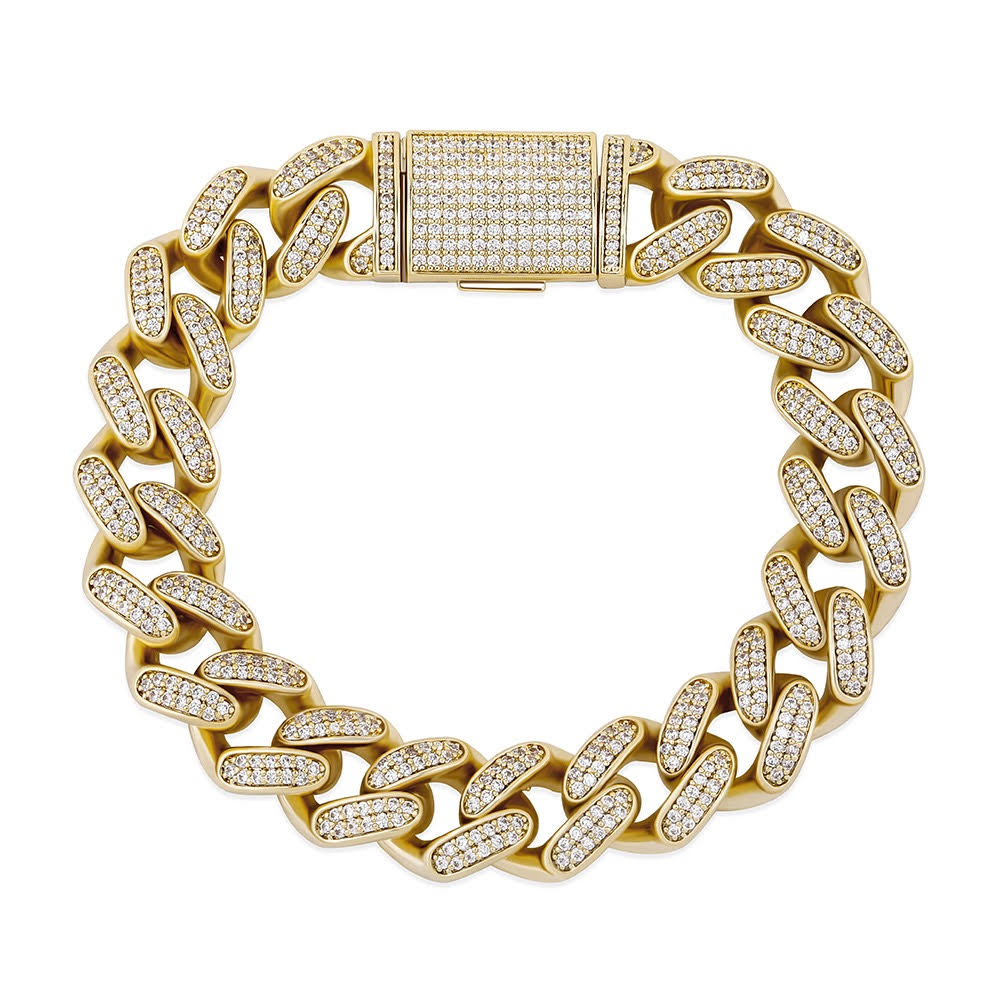 TREASURY MAXI | 10K Gold 16MM Pavé Cuban Link Necklace