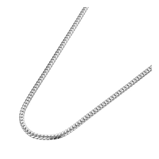 GIRLFRIEND | Silver Flat Tight 3MM Curb Link Necklace