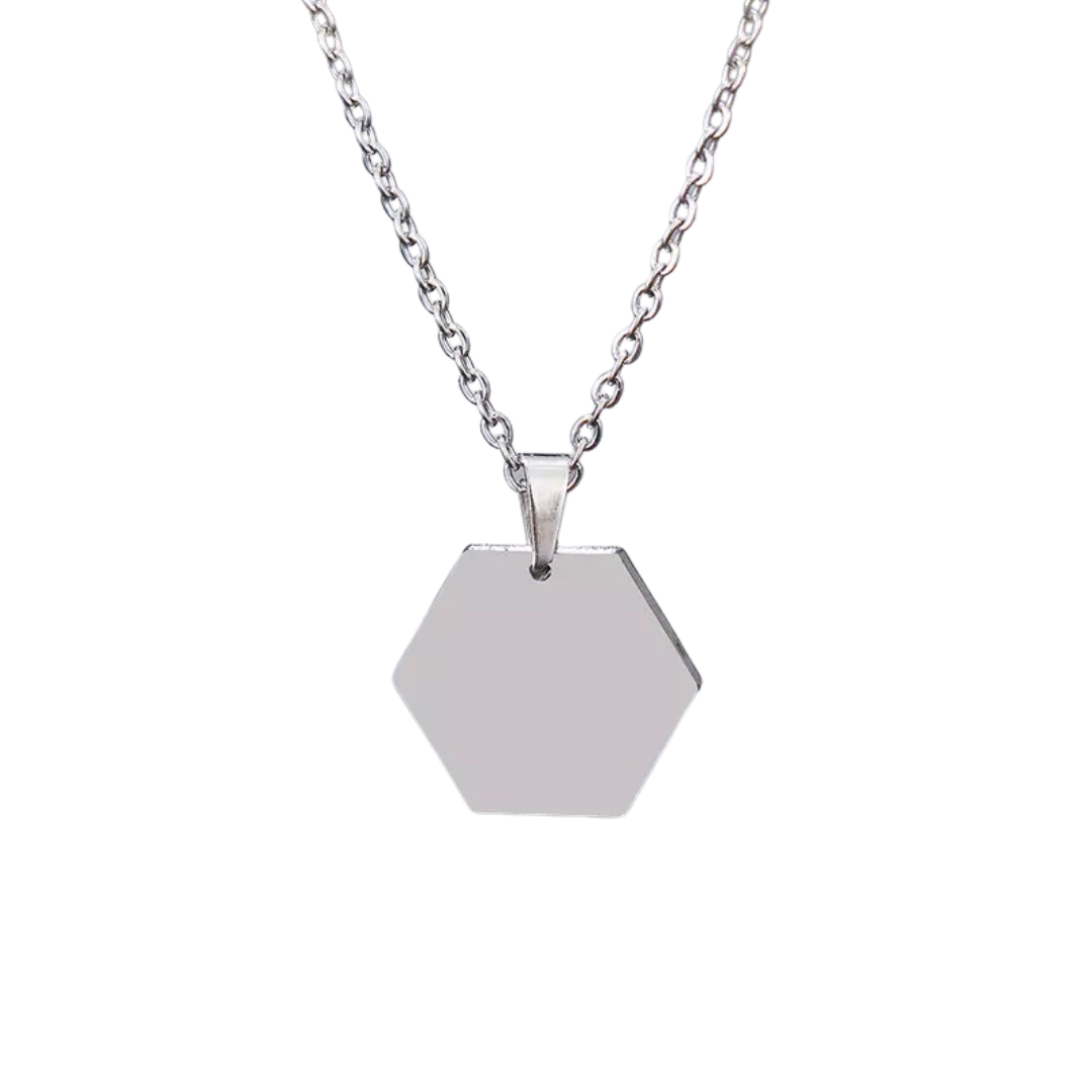 MONET | Silver 20MM Hexagon Pendant Necklace