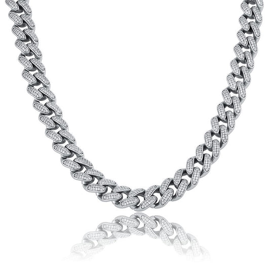 TREASURY | Silver Pavé Cuban 16MM Bracelet