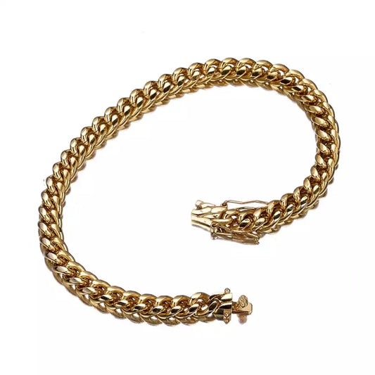 POWER | 18K Gold Stainless Steel 6MM Curb Chain Link Bracelet