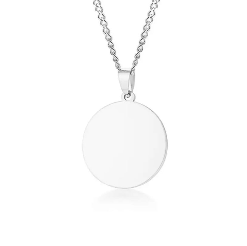 HOMME MINI | 20 MM | Silver Coin Medallion Pendant Necklace