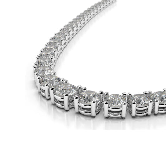 CHERISH | Silver 8MM Diamond Chunky Tennis Necklace